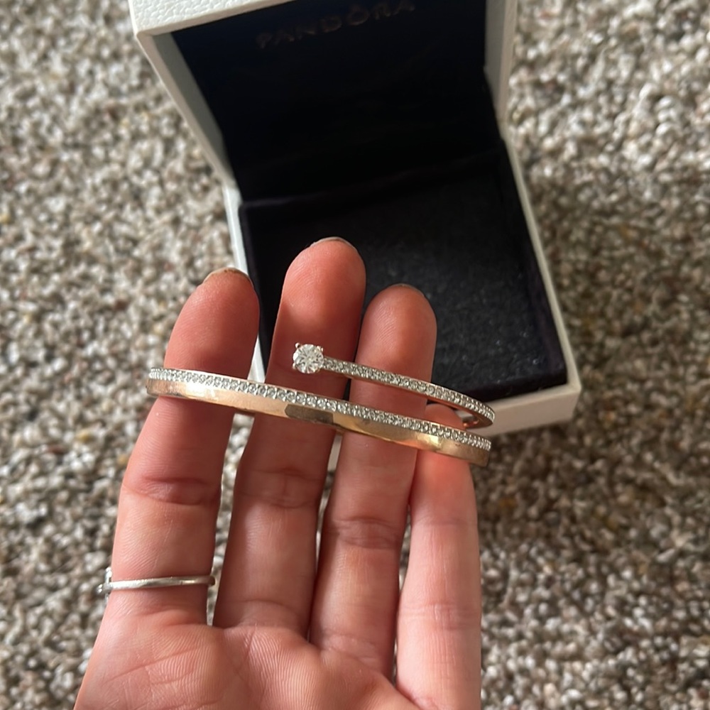 rose gold pandora bracelet